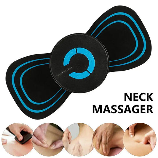 EMS Portable Body Back Massager Mini Electric Neck Massager Stickers Vibration Electric Muscle Stimulation Pain Relief Vertebra