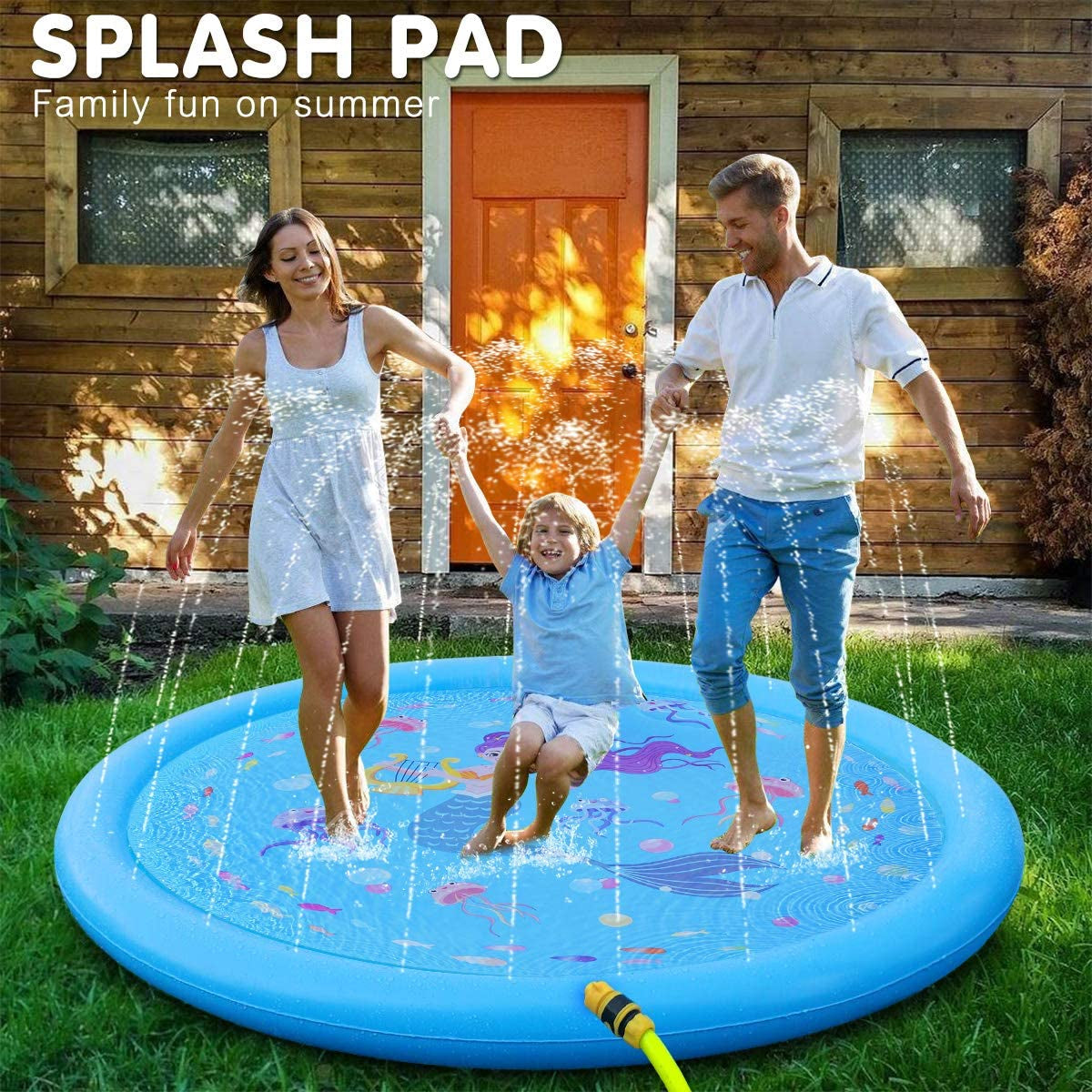 60" 3-in-1 Splash Pad: Perfect Water Toy for Toddlers & Kids! 💦 #PoolPartyFun #OutdoorPlay