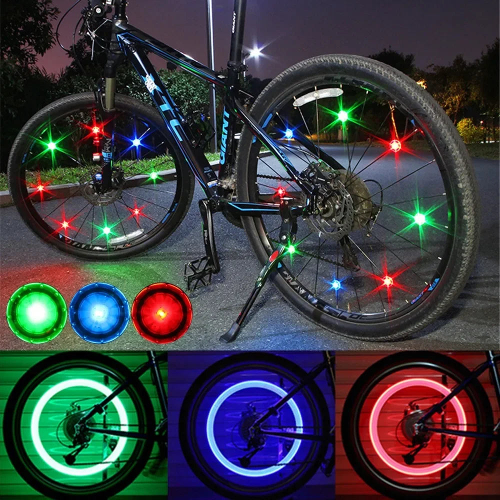 1Pc Bicycle Spoke Light Waterproof Shining Bike LED Wheel Tire Flicker Decorative Lamp Safety Warning Cycling Gear Accessory