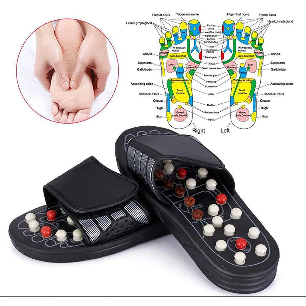 Acupressure Massage Slippers, Foot Massager for Feet Care Reflexology Sandals Sore Plantar Fasciitis Arch Neuropathy Pain Relief