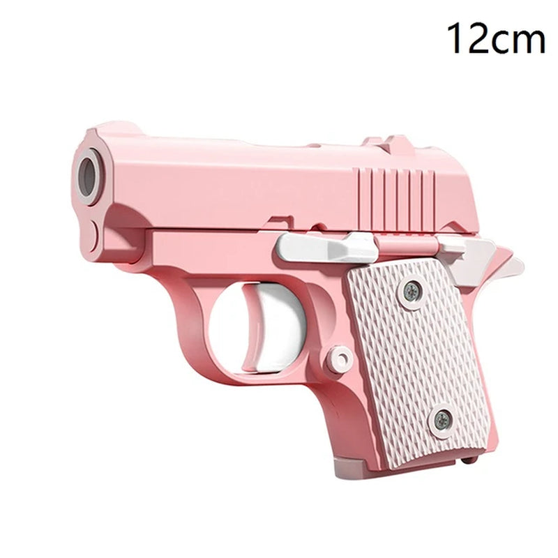 3D Printed Gun Non-Firing Mini Model Gravity Straight Jump Toys Kids Stress Relief Toy Christmas Gift