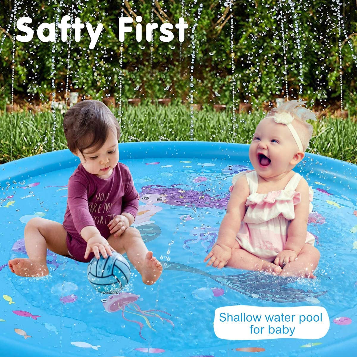 60" 3-in-1 Splash Pad: Perfect Water Toy for Toddlers & Kids! 💦 #PoolPartyFun #OutdoorPlay