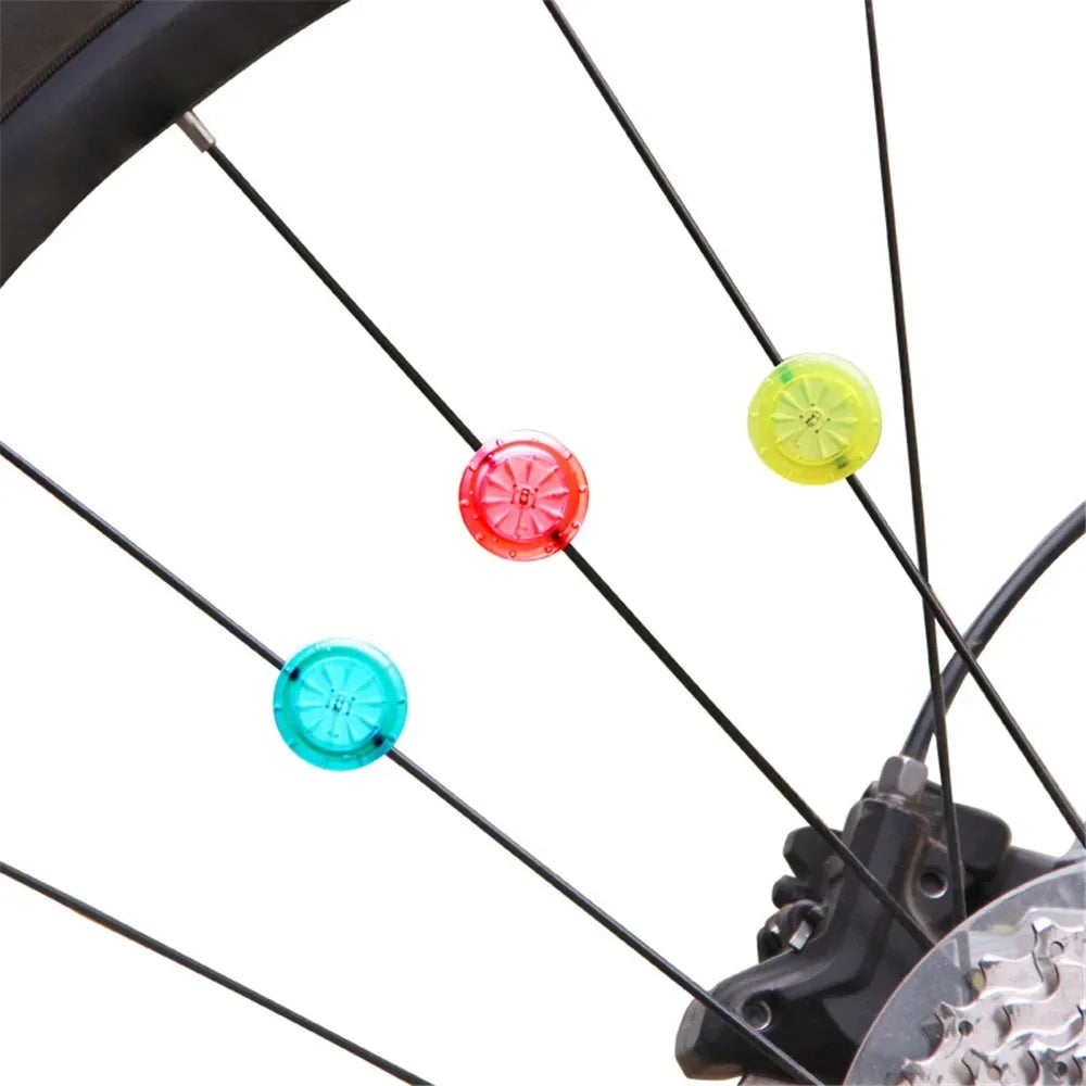 1Pc Bicycle Spoke Light Waterproof Shining Bike LED Wheel Tire Flicker Decorative Lamp Safety Warning Cycling Gear Accessory