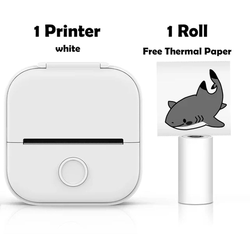 T02 Portable Mini Wireless Thermal Pocket Printer Self-Adhesive Stickers Use for Diy,Journal Sticker Impresora Portátil