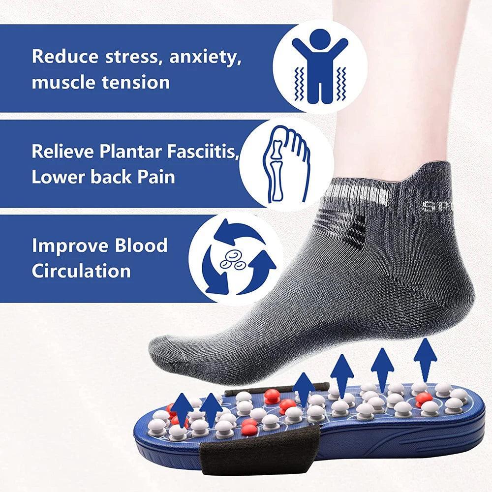 Acupressure Massage Slippers, Foot Massager for Feet Care Reflexology Sandals Sore Plantar Fasciitis Arch Neuropathy Pain Relief